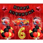 Parti Station Arabalar 6 Yaş Balon Seti Cars Konsept Helyum Balon Set Şimşek Mcqueen Doğum Günü Set
