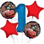 Parti Station Arabalar Şimşek Mcqueen 1 Yaş Balon Set Cars Folyo Balon Set Konsept Doğum Günü Set Yaş Balon