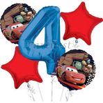 Parti Station Arabalar Şimşek Mcqueen 4 Yaş Balon Set Cars Folyo Balon Set Konsept Doğum Günü Set Yaş Balon