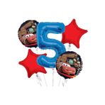 Parti Station Arabalar Şimşek Mcqueen 5 Yaş Balon Set Cars Folyo Balon Set Konsept Doğum Günü Set Yaş Balon