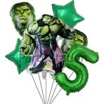 Parti Station Avengers Hulk 5 Yaş Doğum Günü Balon Set Hulk Tema Doğum Günü Parti Balon Set