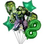 Parti Station Avengers Hulk 8 Yaş Doğum Günü Balon Set Hulk Tema Doğum Günü Parti Balon Set