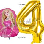 Parti Station . Balon Konsept 4 Yaş Balon Set . Ve Gold Rakam Balon Doğum Günü Balon Set
