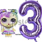 Parti Station Bebek 3 Yaş Balon Ve Mor Rakam Balon Doğum Günü Parti Set