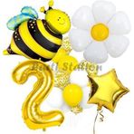Parti Station Bee Arı Ve Papatya Konsept 2 Yaş Balon Set Bee Arı Ve Papatya Tema Parti Doğum Günü Parti Balon Set