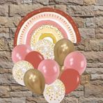 Parti Station Boho Gökkuşağı Balon Set Gökkuşağı Konsept Balon Buketi Bohem Doğum Günü Balon Set