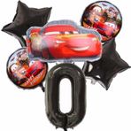 Parti Station Cars Arabalar Şimşek Mcqueen Yarış Arabası Konsept 0 Yaş Balon Doğum Günü Set Yaş Balon Set