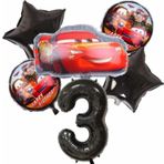Parti Station Cars Arabalar Şimşek Mcqueen Yarış Arabası Konsept 3 Yaş Balon Doğum Günü Set Yaş Balon Set