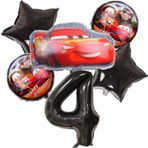 Parti Station Cars Arabalar Şimşek Mcqueen Yarış Arabası Konsept 4 Yaş Balon Doğum Günü Set Yaş Balon Set