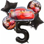 Parti Station Cars Arabalar Şimşek Mcqueen Yarış Arabası Konsept 5 Yaş Balon Doğum Günü Set Yaş Balon Set