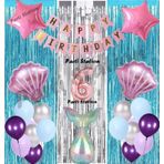 Parti Station Deniz Kızı 6 Yaş Doğum Günü Konsept Balon Set Mermaid Balloon Set Deniz Kızı Günü Seti
