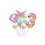 Parti Station Deniz Kızı Kuyruk 3 Yaş Folyo Balon Set PSDENİZYAS
