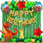 Parti Station Dinazor 1 Yaş Balon Seti Dinosaur Konsept Helyum Balon Set Dinazor Doğum Günü Set