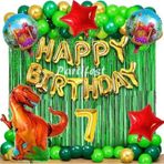Parti Station Dinazor 7 Yaş Balon Seti Dinosaur Konsept Helyum Balon Set Dinazor Doğum Günü Set