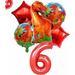 Parti Station Dinazor Konsept 6 Yaş Balon Set Dinazor T-Rex Konsept Doğum Günü Set Yaş Balon Set