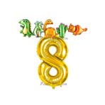 Parti Station Dinozor Gold 8 Yaş Balon Set PS-DİNO-A