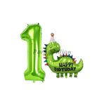 Parti Station Dinozor Yeşil 1 Yaş Balon Set PSHBDİNOY