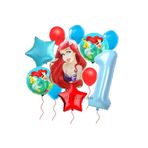 Parti Station Disney Prensesi Deniz Kızı Prenses Ariel Konsept 1 Yaş Doğum Günü Balon Set Aquaman Ariel Balon Set