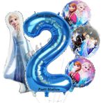 Parti Station Elsa Frozen Balon 2 Yaş Doğum Günü Set Frozen Karlar Ülkesi Konsept Balon ve Lacivert Rakam Balon
