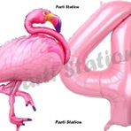 Parti Station Flamingo Balon 4 Yaş Doğum Günü Balon Set Flamingo Konsept Balon Ve Pembe Rakam Balon Doğum Günü Set