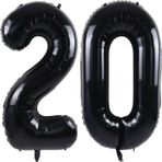 Parti Station Folyo Balon Siyah 20 Rakamı 34 Inç 80 Cm