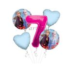 Parti Station Frozen 7 Yaş Balon Set Elsa Balon Folyo Balon Set Konsept Karlar Ülkesi Doğum Günü Set Yaş Balon