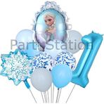 Parti Station Frozen Elsa 1 Yaş Balon Set Karlar Ülkesi Elsa Konsept Doğum Günü Folyo Balon Set