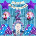 Parti Station Frozen Elsa Balon Set 2 Yaş Karlar Ülkesi Frozen Elsa Mor Konsept Doğum Günü Parti Balon Set