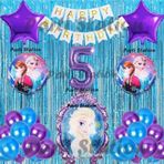 Parti Station Frozen Elsa Balon Set 5 Yaş Karlar Ülkesi Frozen Elsa Mor Konsept Doğum Günü Parti Balon Set