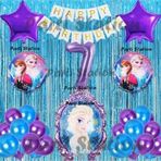 Parti Station Frozen Elsa Balon Set 7 Yaş Karlar Ülkesi Frozen Elsa Mor Konsept Doğum Günü Parti Balon Set