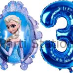 Parti Station Frozen Elsa Konsept 3 Yaş Balon Set Karlar Ülkesi Tema Doğum Günü Folyo Balon Set