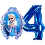 Parti Station Frozen Elsa Konsept 4 Yaş Balon Set Karlar Ülkesi Tema Doğum Günü Folyo Balon Set