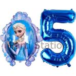 Parti Station Frozen Elsa Konsept 5 Yaş Balon Set Karlar Ülkesi Tema Doğum Günü Folyo Balon Set