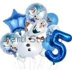 Parti Station Frozen Elsa Olaf 5 Yaş Balon Set Karlar Ülkesi Elsa Olaf Konsept Doğum Günü Folyo Balon Set