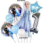 Parti Station Frozen Karlar Ülkesi Elsa Konsept 1 Yaş Doğum Günü Balon Set Elsa Karlar Ülkesi Temalı Balon Set