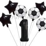 Parti Station Futbol Konsept 1 Yaş Balon Set Maç Konsept Doğum Günü Set Yaş Balon Set