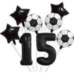Parti Station Futbol Konsept 15 Yaş Balon Set Maç Konsept Doğum Günü Set Yaş Balon Set