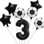 Parti Station Futbol Konsept 3 Yaş Balon Set Maç Konsept Doğum Günü Set Yaş Balon Set