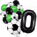 Parti Station Futbol Topu Maç 0 Yaş Balon Set Futbol Topu Maç Konsept Doğum Günü Set Yaş Balon Set
