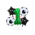 Parti Station Futbol Yeşil 1 Yaş Doğum Günü Balon Set PSYSLFTBL