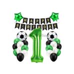 Parti Station Futbol Yeşil 1 Yaş Doğum Günü Balon Set PSYSLFUTBOL