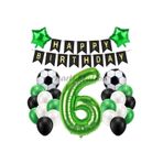Parti Station Futbol Yeşil 6 Yaş Doğum Günü Balon Set PSYSLFUTBOL