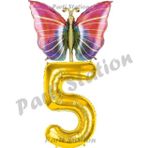 Parti Station Gökkuşağı Kelebek Konsept 5 Yaş Doğum Günü Balon Set Butterfly Bahar Tema Doğum Günü Balon