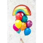 Parti Station Gökkuşağı Konsept Balon Set Gökkuşağı Konsept Balon Buketi Doğum Günü Balon Set