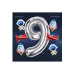 Parti Station Gümüş Renk Rakam Balon Uzay Konsept 9 Yaş Doğum Günü Balon Set Galaksi Astronot Space Roket Balon