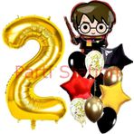 Parti Station Harry Potter 2 Yaş Balon Set Harry Potter Hogwarts Konsept Doğum Günü Parti Balon Set
