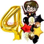Parti Station Harry Potter 4 Yaş Balon Set Harry Potter Hogwarts Konsept Doğum Günü Parti Balon Set