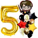Parti Station Harry Potter 5 Yaş Balon Set Harry Potter Hogwarts Konsept Doğum Günü Parti Balon Set