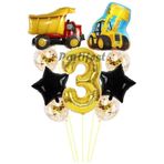 Parti Station İnşaat Dozer Altın 3 Yaş Balon Set PSDOZERBS