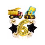 Parti Station İnşaat Dozer Altın 6 Yaş Balon Set PSDOZERBS